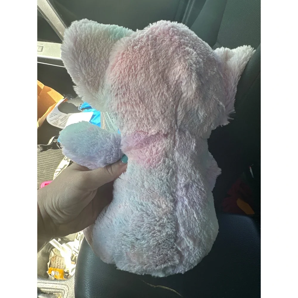 A&A Global Industries Tie Dye Elephant Plush Pink Blue Green Stuffed Animal 2022